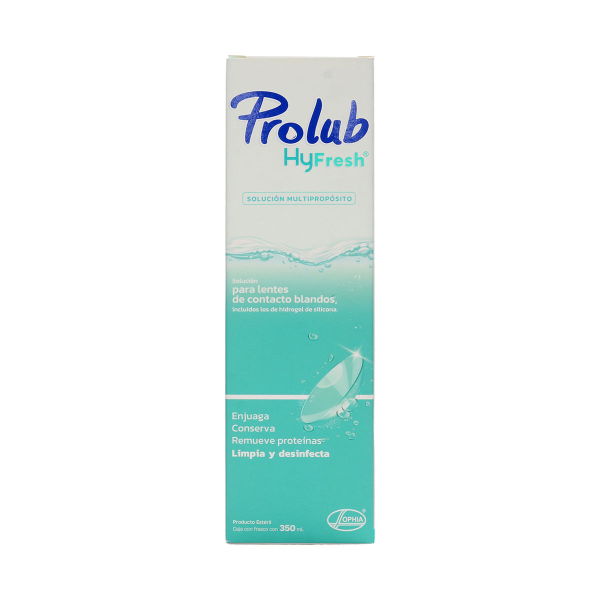 Solución Multipropósito para Lentes Prolub HyFresh Sophia Frasco x 350 mL