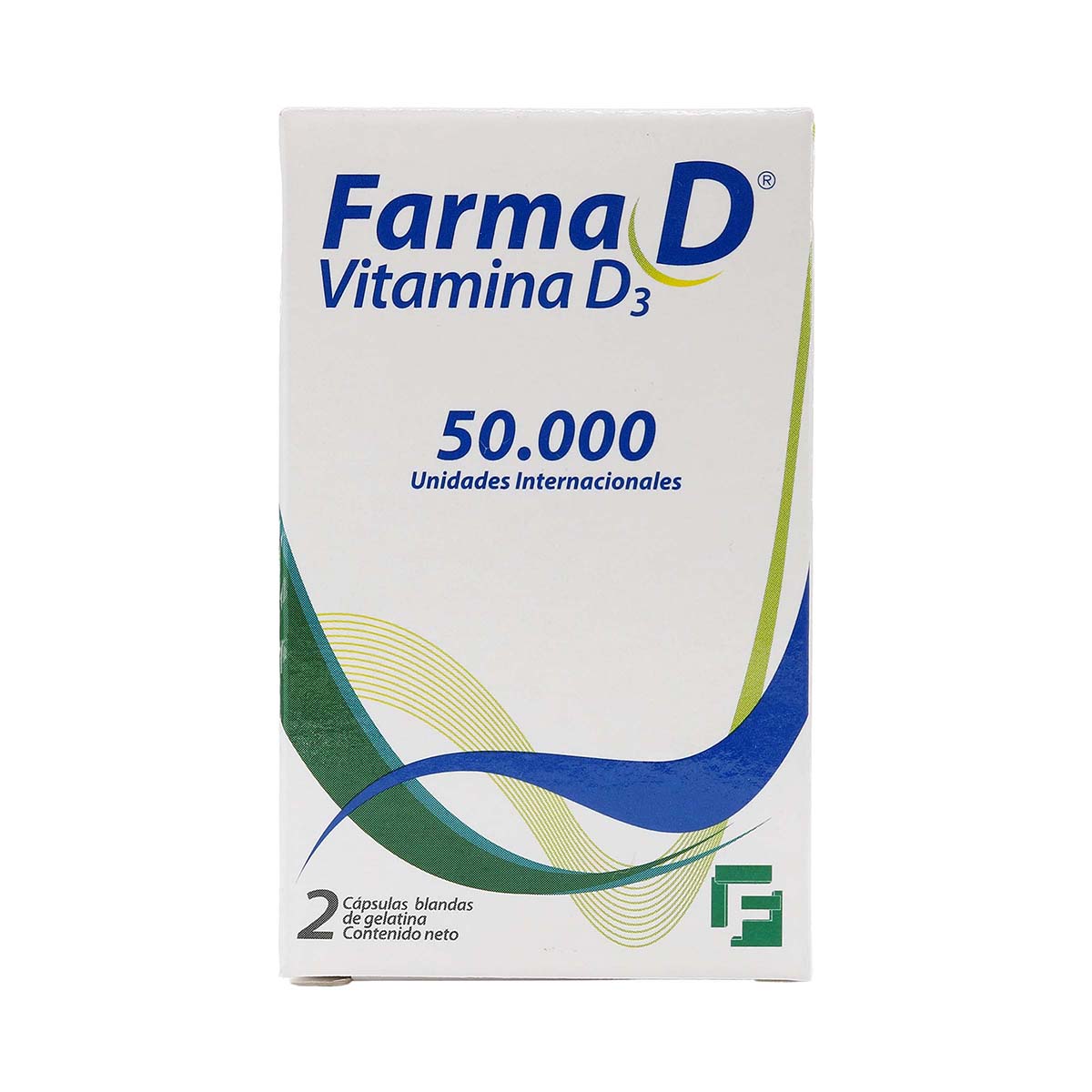 Vitamina D3 50.000 UI Farma de Colombia Caja x 2 Capsulas