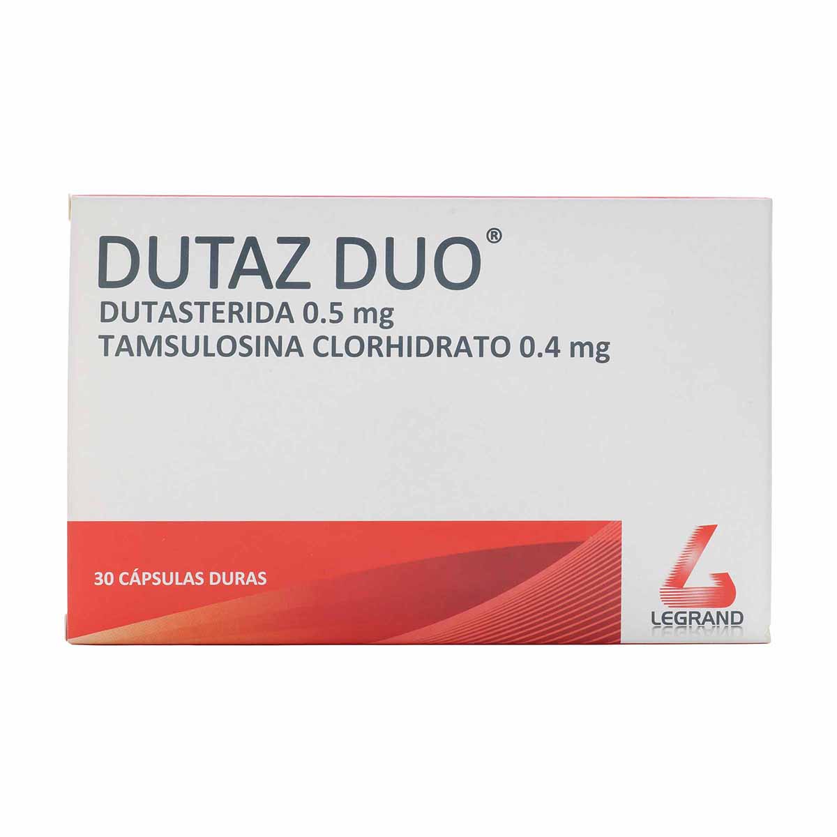 Dutaz Duo Dutasterida 0.5mg-Tamsulosina Clorhidrato 0.4mg Legrand Caja x 30 Tabletas