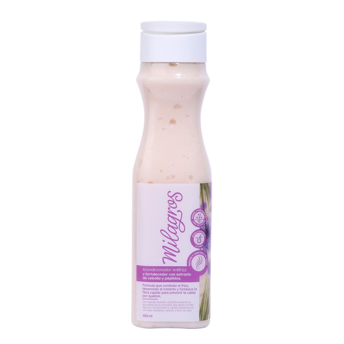 Acondicionador Antifrizz y Fortalecedor con Extracto de Cebolla y Péptidos Milagros Frasco x 450 mL