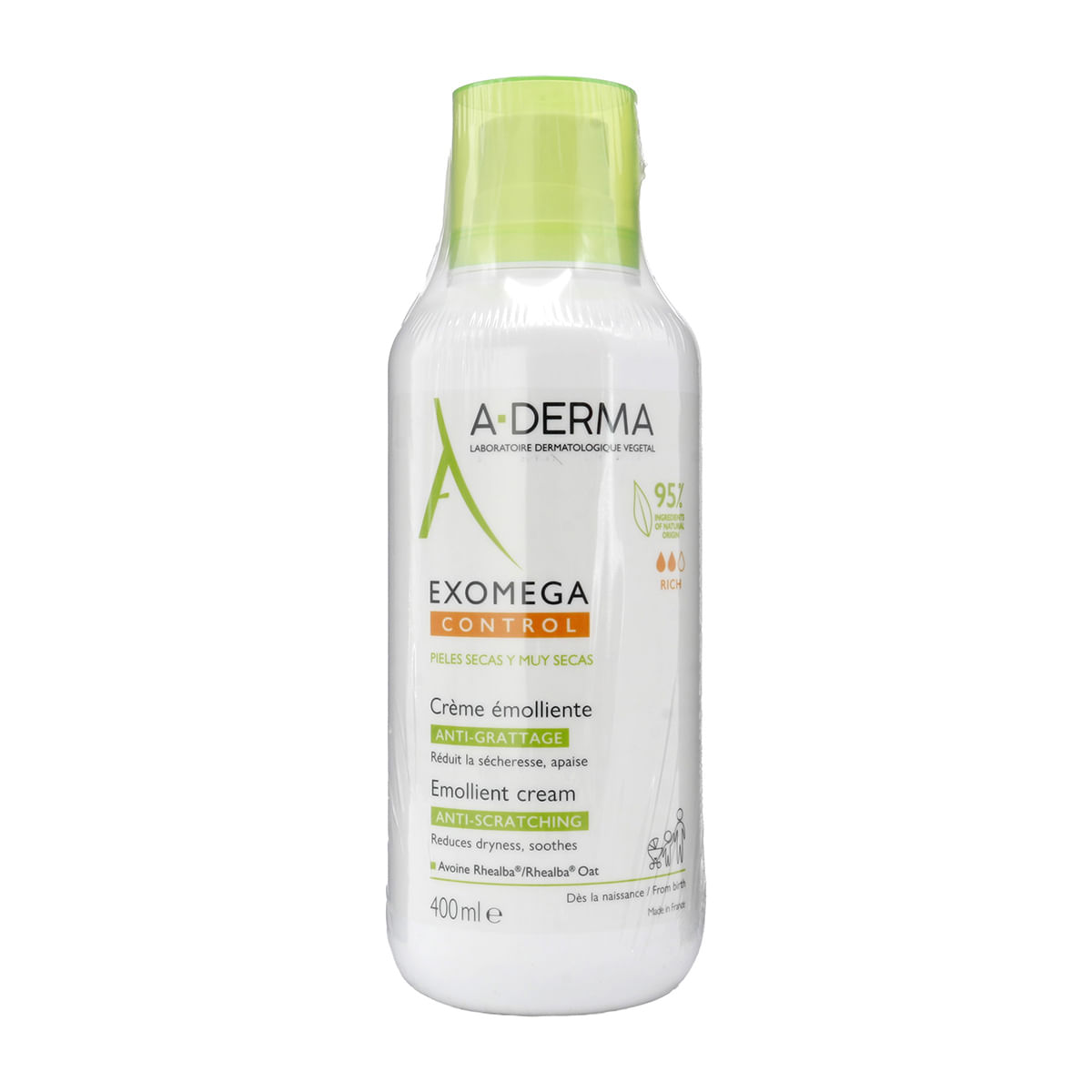 Crema Exomega Control A-Derma Frasco x 400 mL