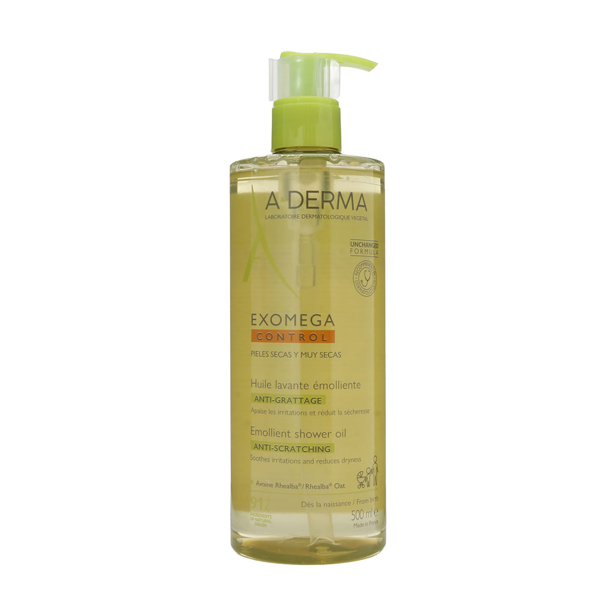 Aceite de Ducha Exomega Control A-Derma Frasco x 500 mL