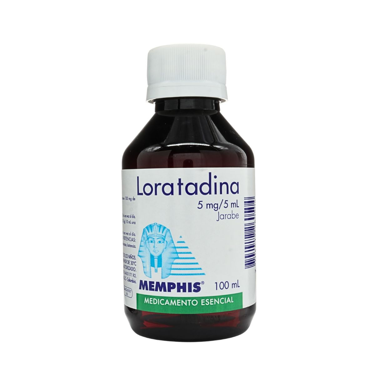 Loratadina Jarabe 5mg/5mL Memphis Frasco x 100 mL