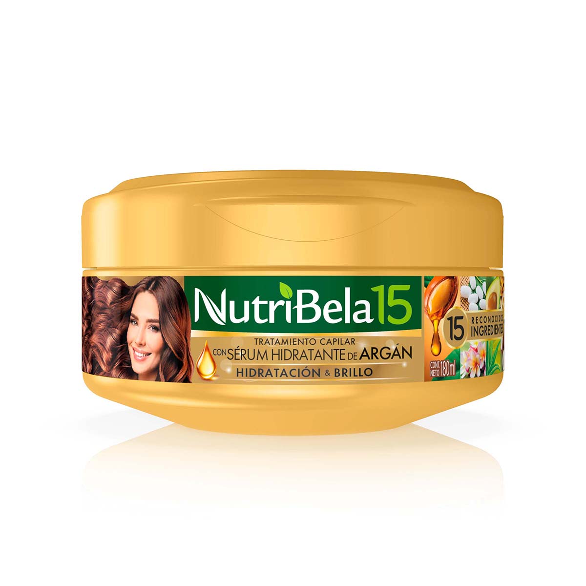 Tratamiento Capilar con Sérum Hidratante de Argán Nutribela 15 Pote x 180 mL
