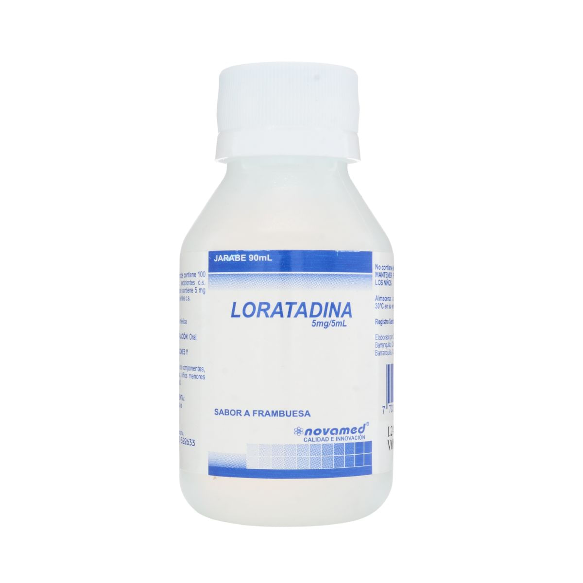 Jarabe Lordinex Loratadina 5mg/5mL Novamed Frasco x 90 mL