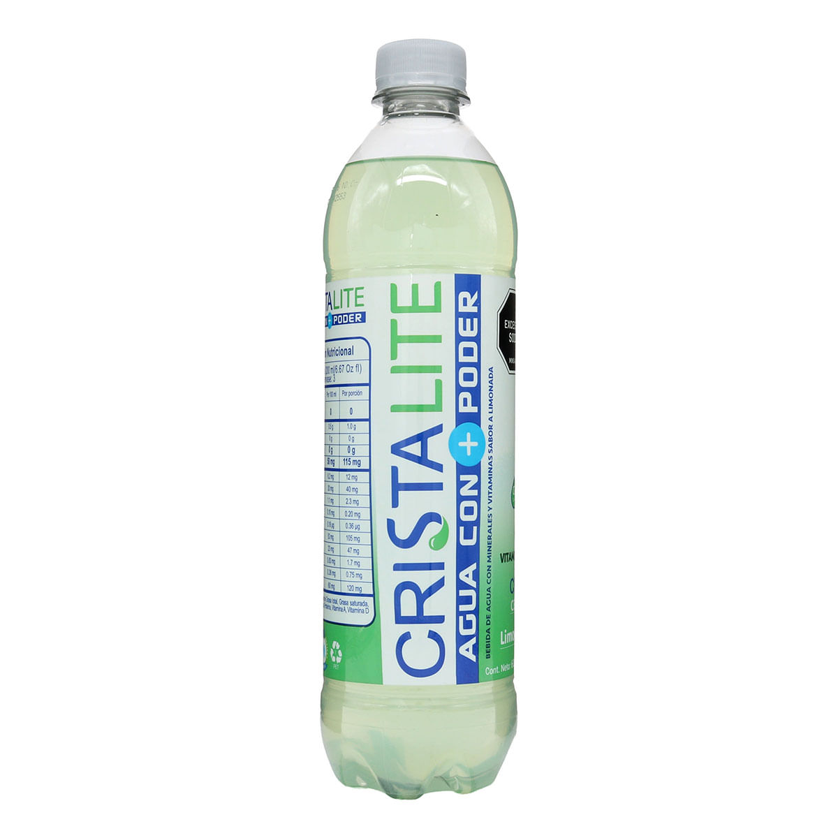 Agua Con Más Poder Sabor Limonada Michelada CristaLite Botella x 600 mL