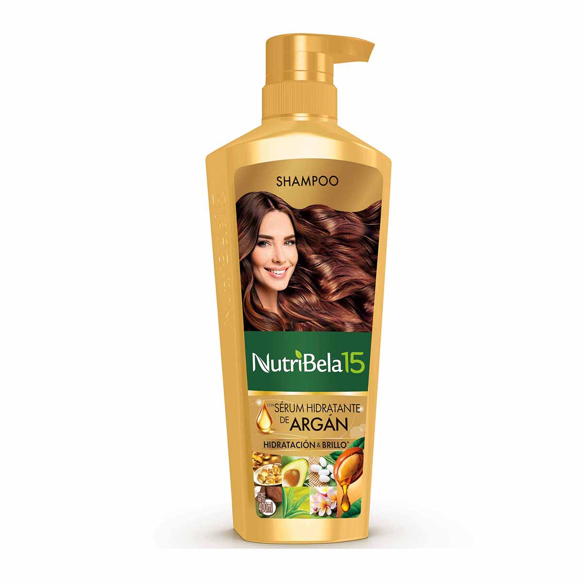 Shampoo Sérum Hidratante de Argán Nutribela 15 Frasco x 400 mL