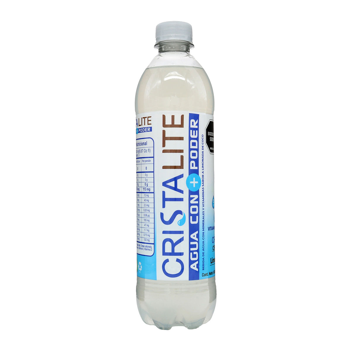 Agua Con Más Poder Sabor Limonada de Coco CristaLite Botella x 600 mL