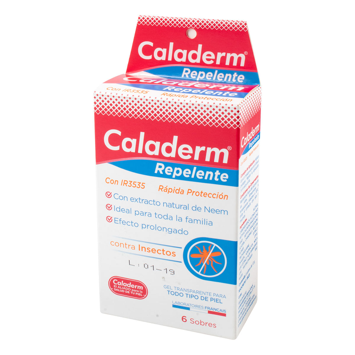 Gel Caladerm Repelente Transparente Caja X 6 Sobres.