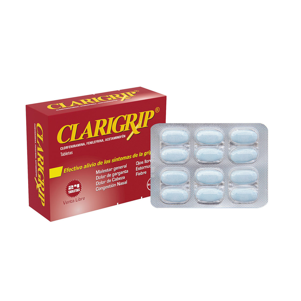 Clarigrip Bayer Caja x 24 Tabletas