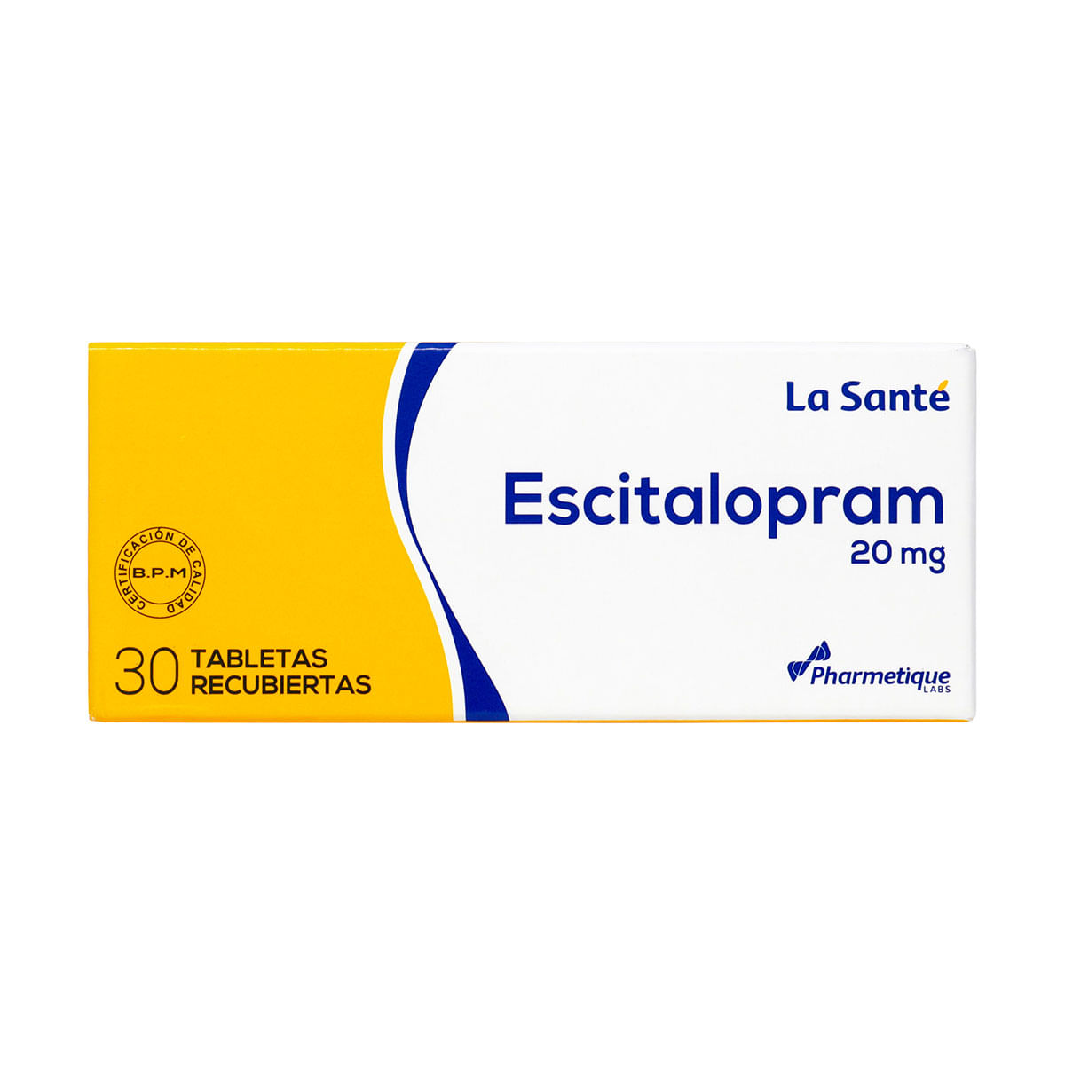 Escitalopram 20 mg La Santé Caja x 30 Tabletas Recubiertas
