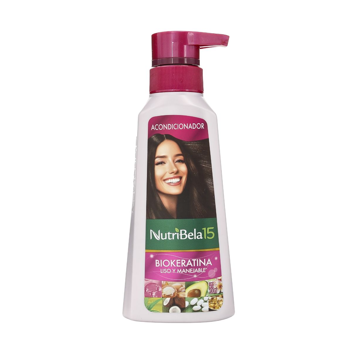 Acondicionador Nutribela 15 Biokeratina Liso y Manejable Frasco x 200 mL