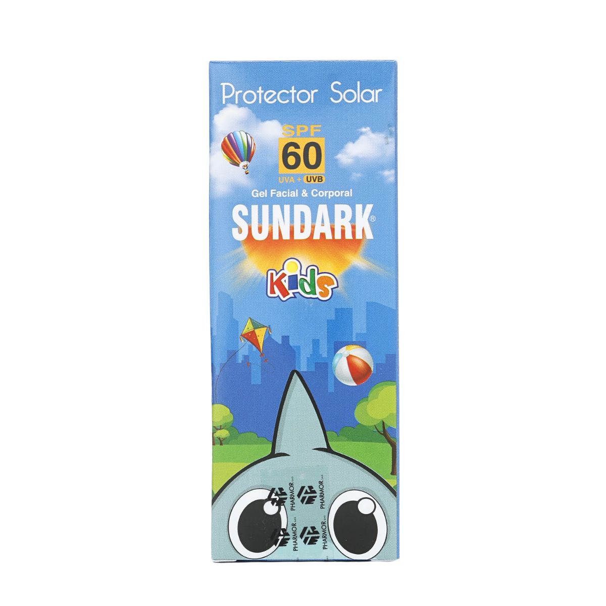 Crema Gel Facial Y Corporal Con Protector Solar SPF 60+ Sundark Kids Tubo x 120 g
