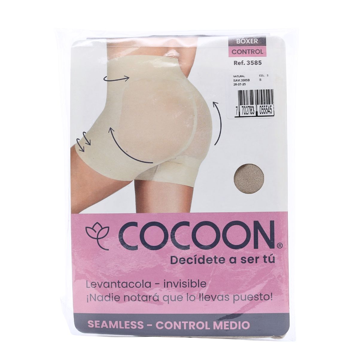 Boxer Cocoon Seamless Multish Natural S Paquete x 1 Ud