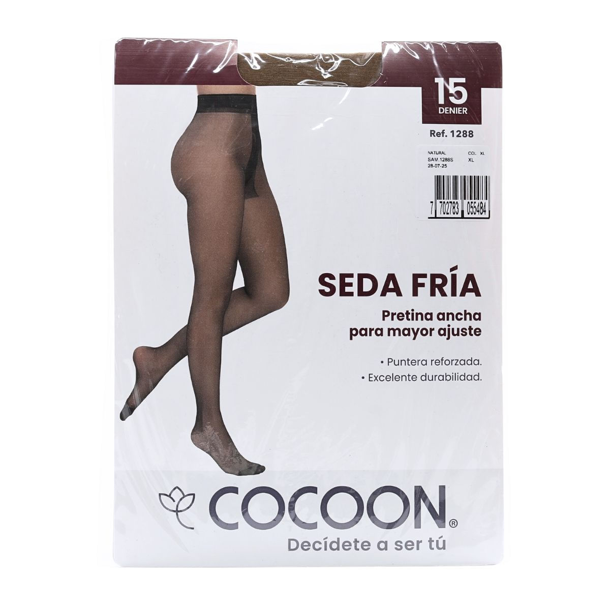 Pantymedia Cocoon Seda Fria Natural XL Paquete x 1 Ud