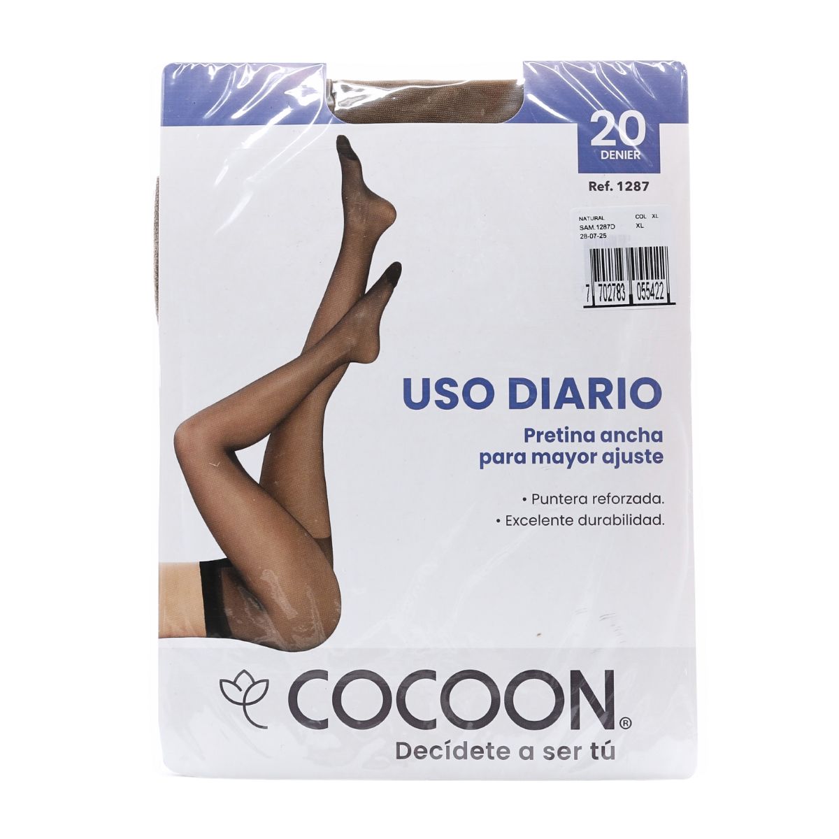 Pantymedia Cocoon Uso Diario Natural XL Paquete x 1 Ud
