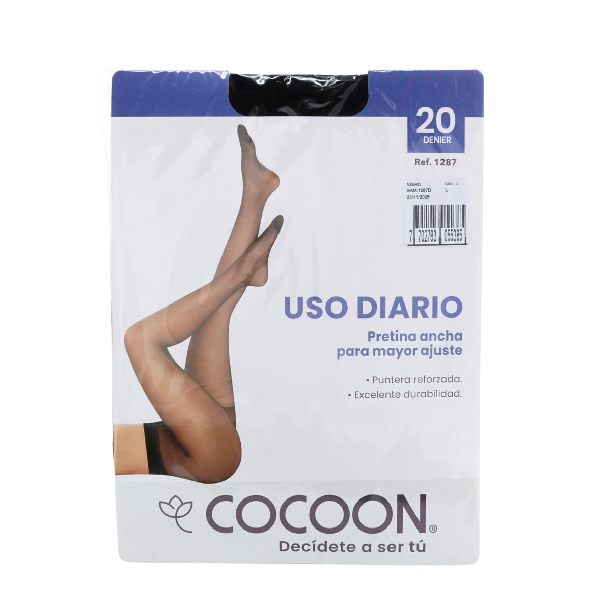 Pantymedia Cocoon Uso Diario Negro L Paquete x 1 Ud