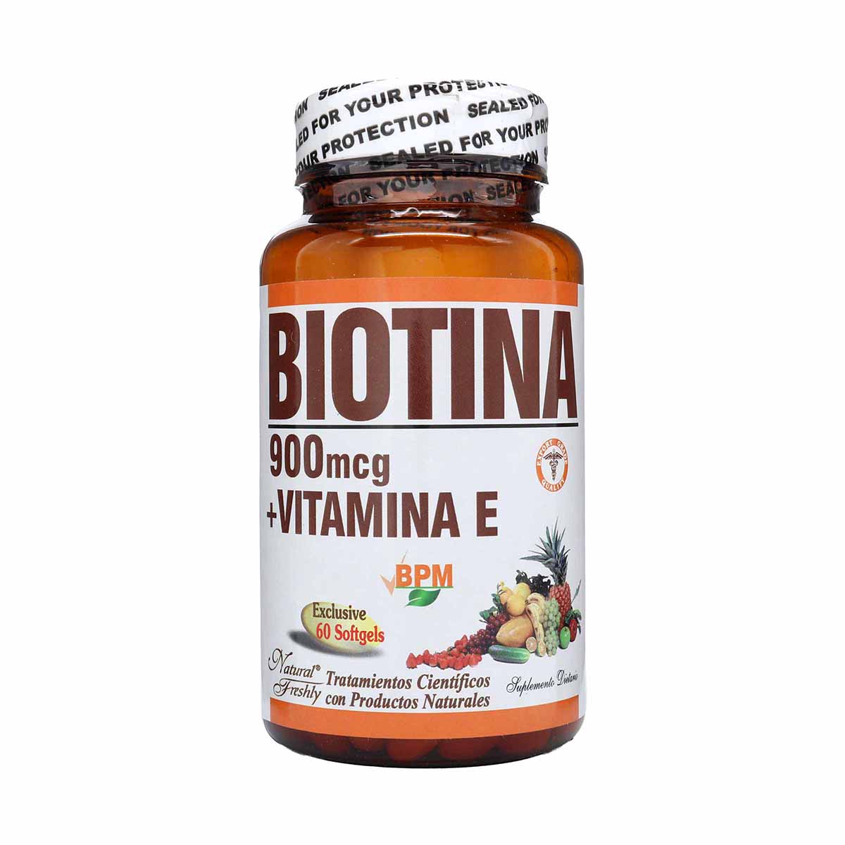 Biotina 900mcg + Vitamina E Natural Freshly Caja x 60 Capsulas
