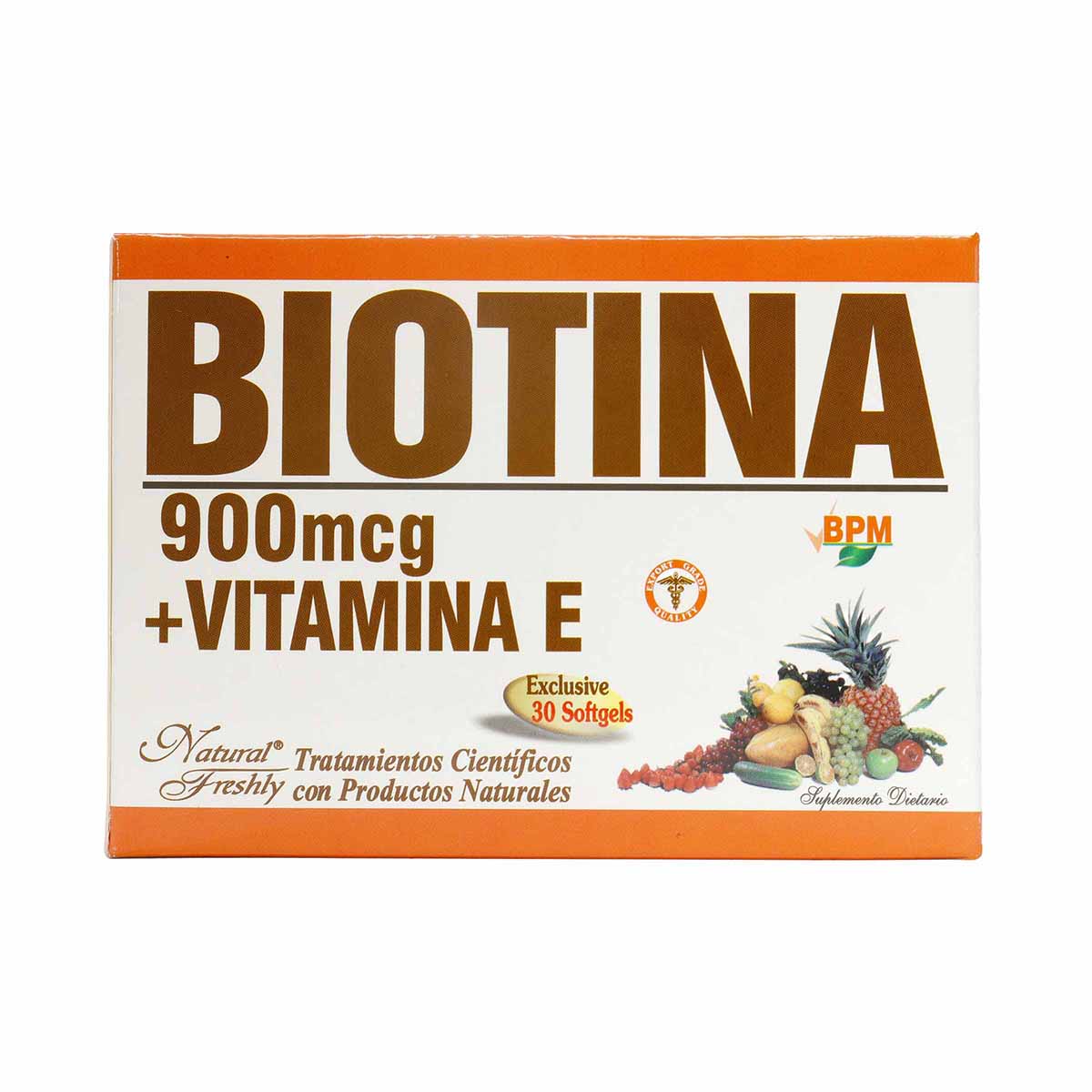 Biotina 900mcg + Vitamina E Natural Freshly Caja x 30 Capsulas