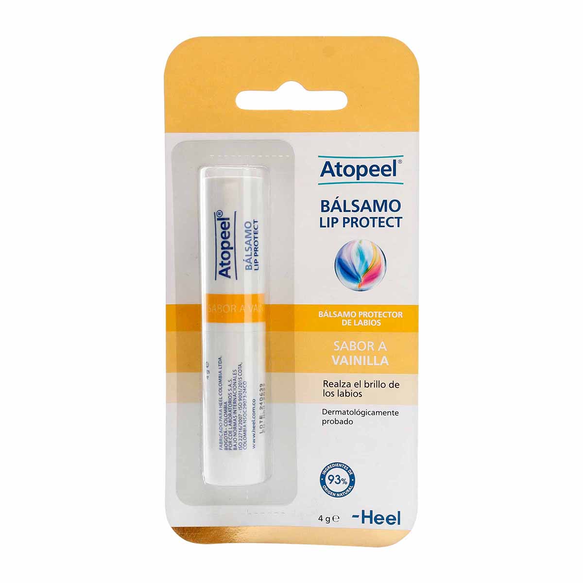 Bálsamo Protector de Labios Vainilla Atopeel Blíster x 1 Und