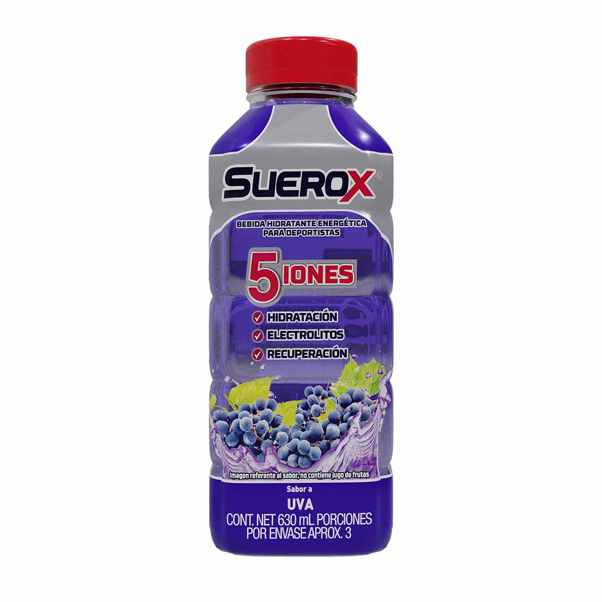 Bebida Hidratante Suerox Iones Sabor Uva Frasco x 630 mL