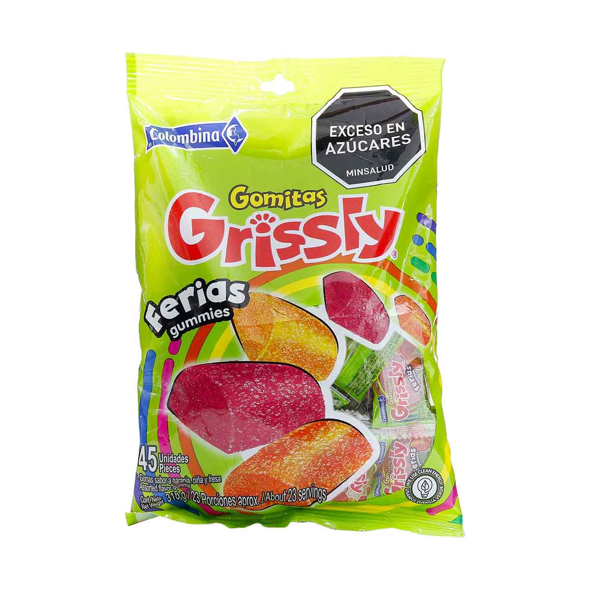 Gomitas Ferias Gummies Grissly Paquete x 45 Unds