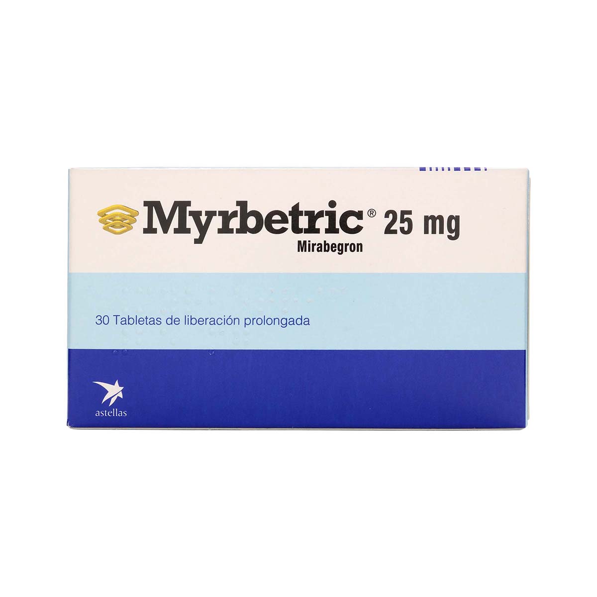 Myrbetric 25mg Mirabegron Caja x 30 Tabletas