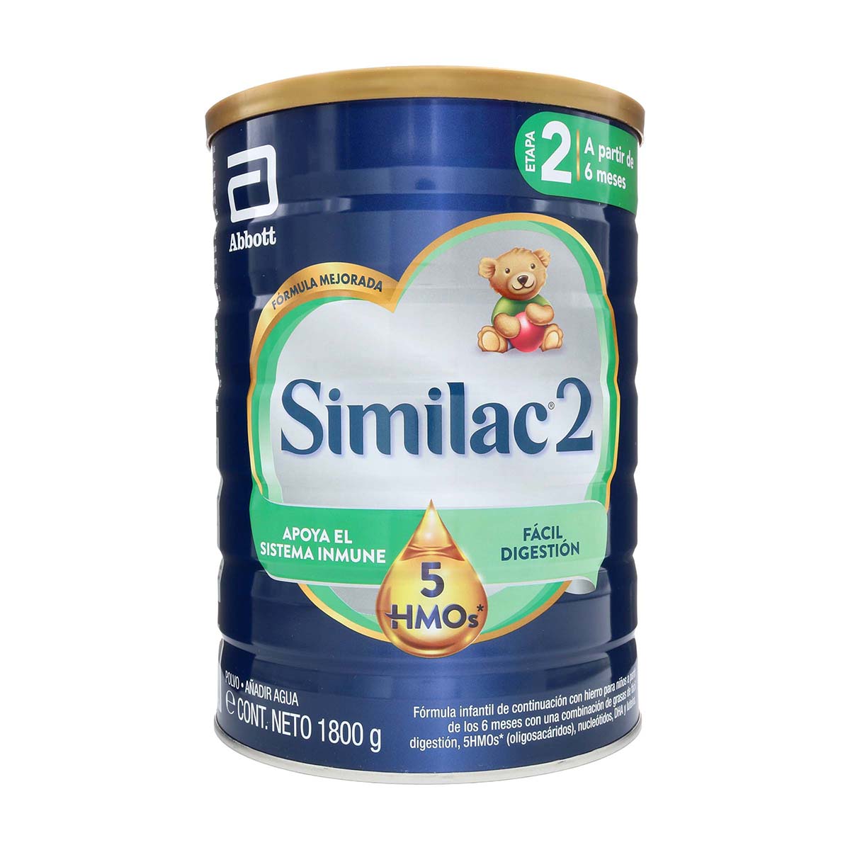 Formula Infantil Abbott Similac2 +6 Meses 5HMOS Tarro x 1800g