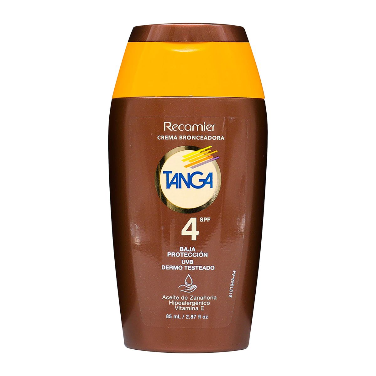 Bronceador en Crema Baja Protección SPF4 Tanga Frasco x 85 mL