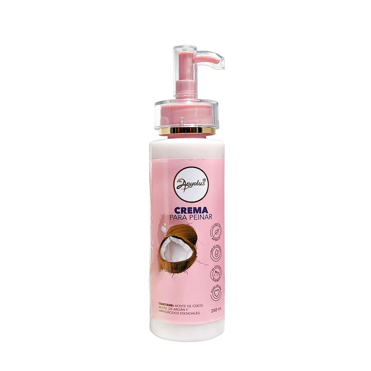 Crema para Peinar de Coco Anyeluz Frasco x 250 mL