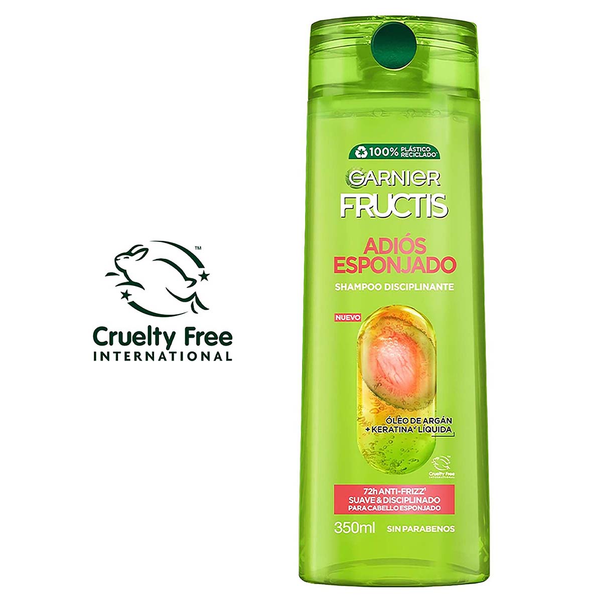 Shampoo Adiós Esponjado Fructis Garnier Frasco x 350 mL