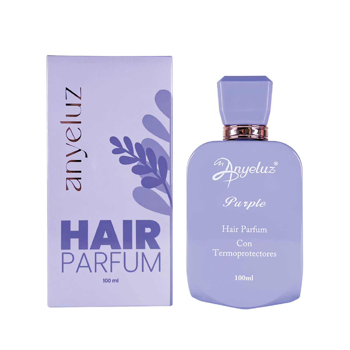 Perfume Capilar Purple con Termoprotectores Anyeluz Frasco x 100 mL