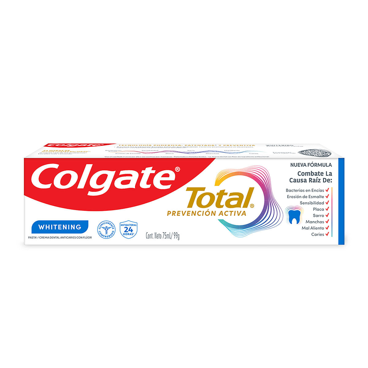 Crema Dental Total Whitening Colgate Tubo x 75 mL