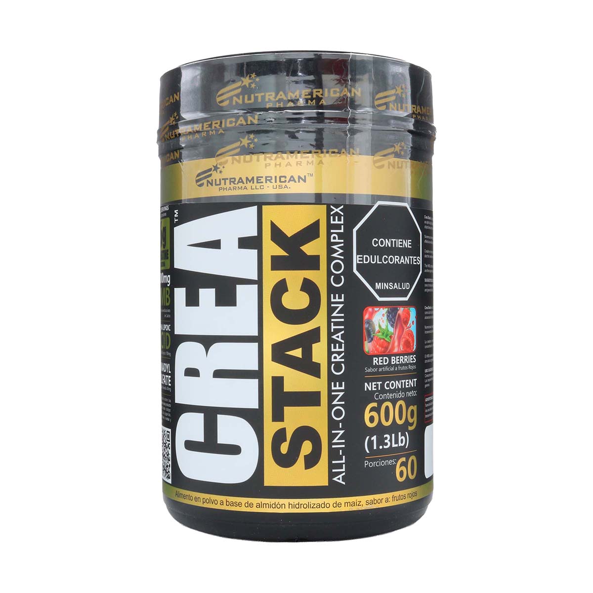 Creatina Monohidratada Complex Crea Stack Nutramerican Tarro x 600g