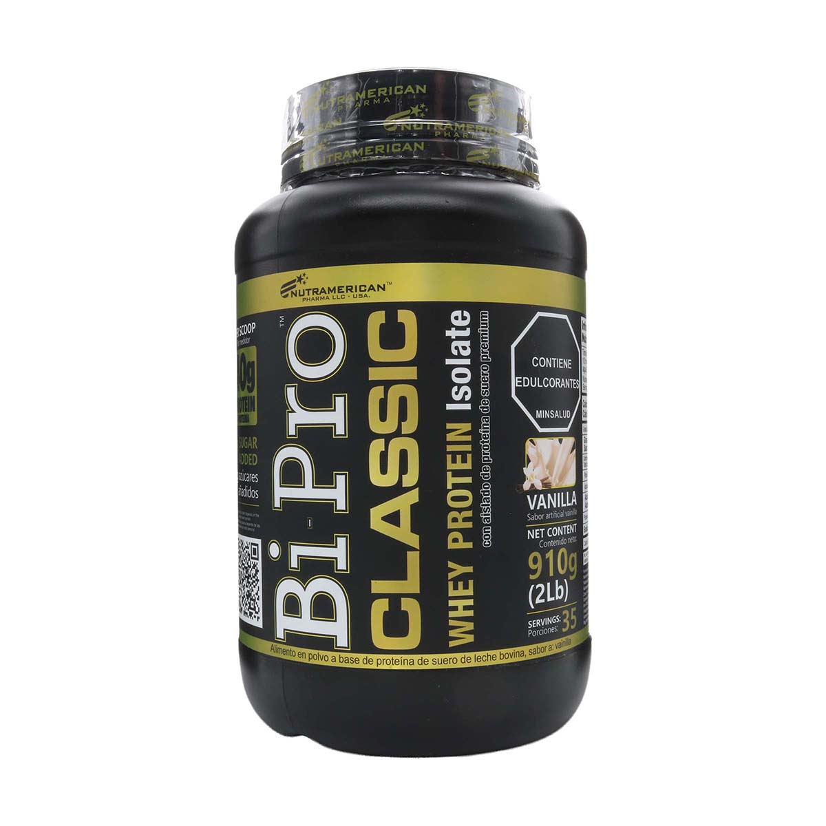 Proteína Whey Aislada Bi Pro Classic Vainilla 2 Lbs Nutramerican Tarro x 910g