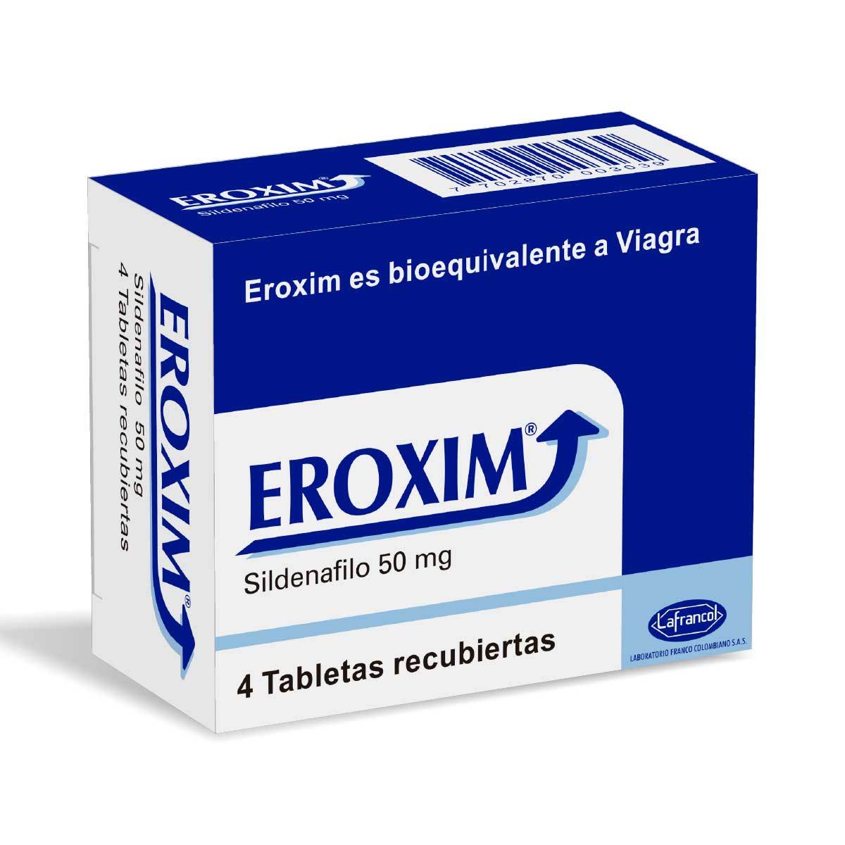 Eroxim 50 Mg Caja X 4 Tabletas Recubiertas.
