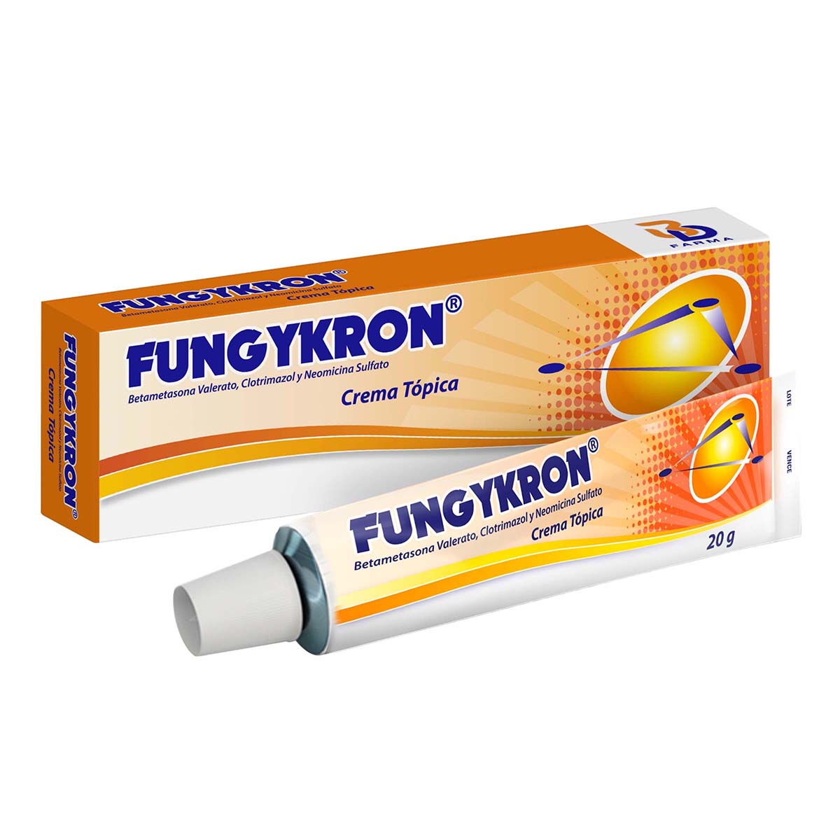 Crema Tópica Fungykron Betametasona Valerato/Clotrimazol/Neomicina Sulfato Tubo x 20 g