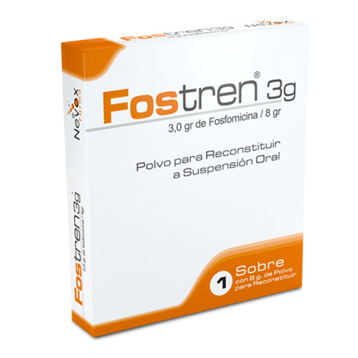 Suspensión Oral Fostren 3 G Nevox Farma Polvo Caja X 1 Sobre.