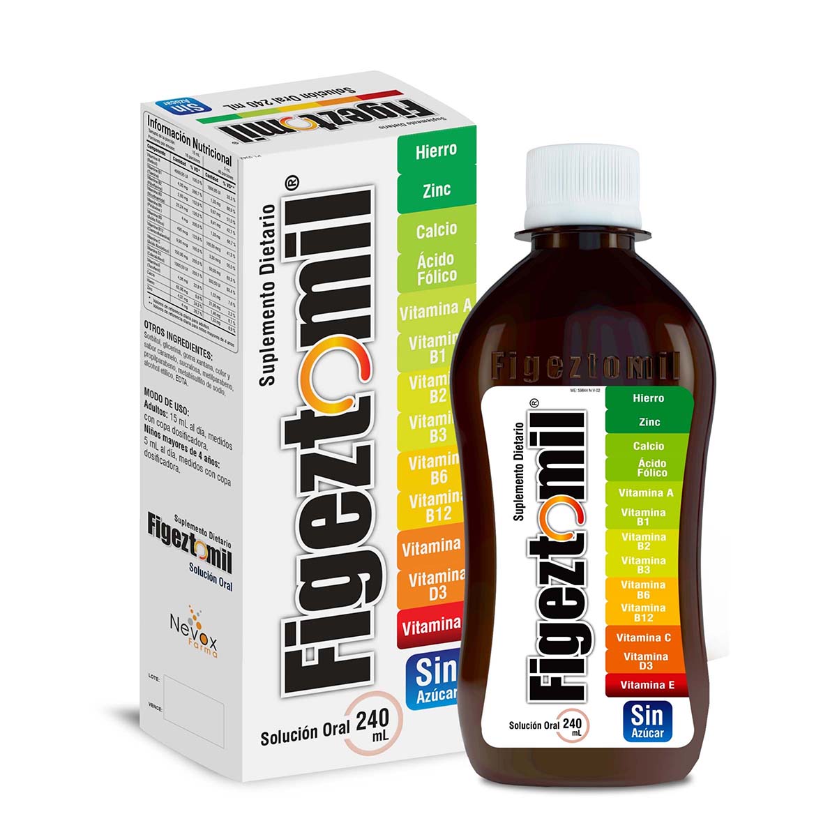 Suplemento Dietario Figeztomil Nevox Farma Frasco X 240 Ml.