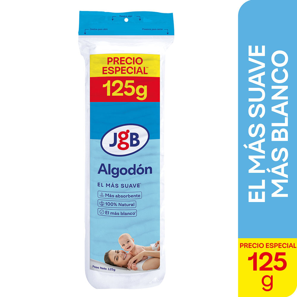 Algodón JGB Zig Zag Paquete x 120 g Pague 100 g Lleve 125 g