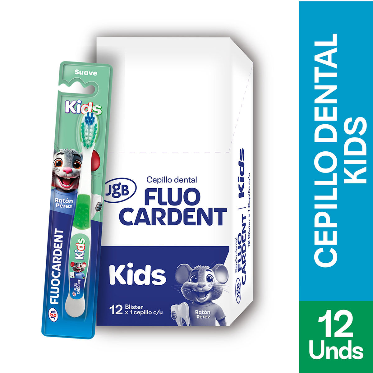 Cepillo Dental Fluo Cardent Ratones Perez Caja X 12 Uds.