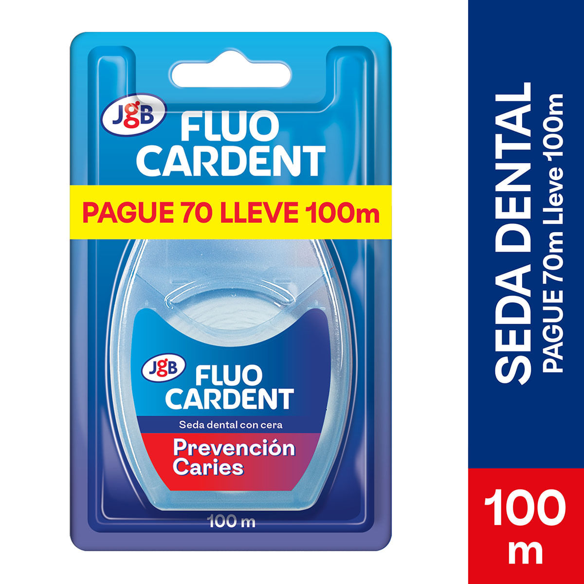 Seda Dental Fluocardent Prevención Caries Menta Blister X 100 M Pague 70 Lleve 100 M.