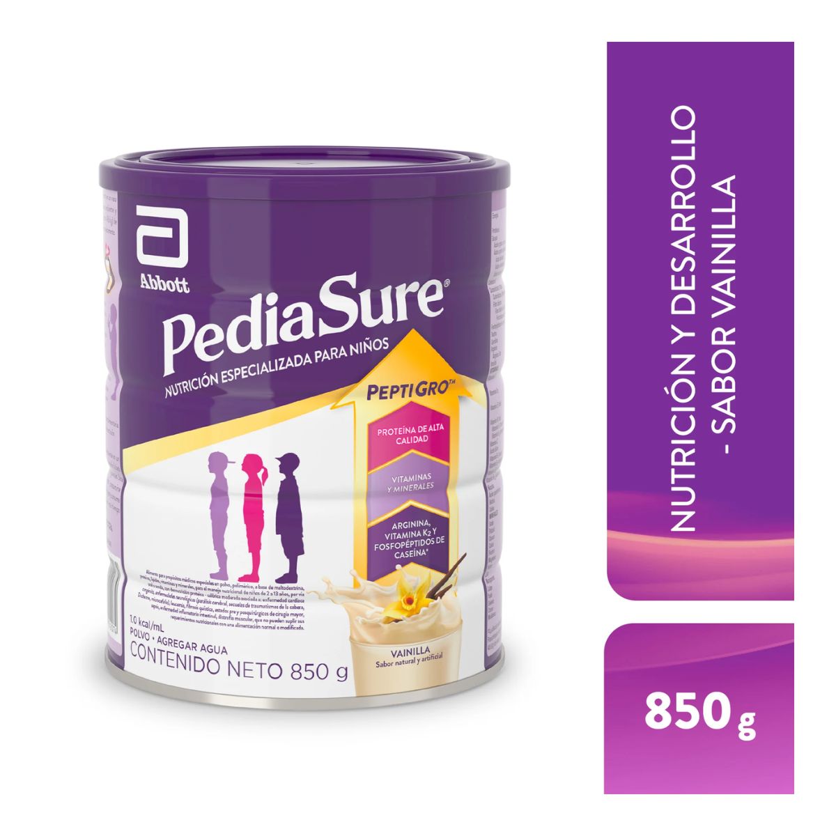 Alimento Abbott Pediasure Peptigro Vainilla Polvo Tarro x 850g