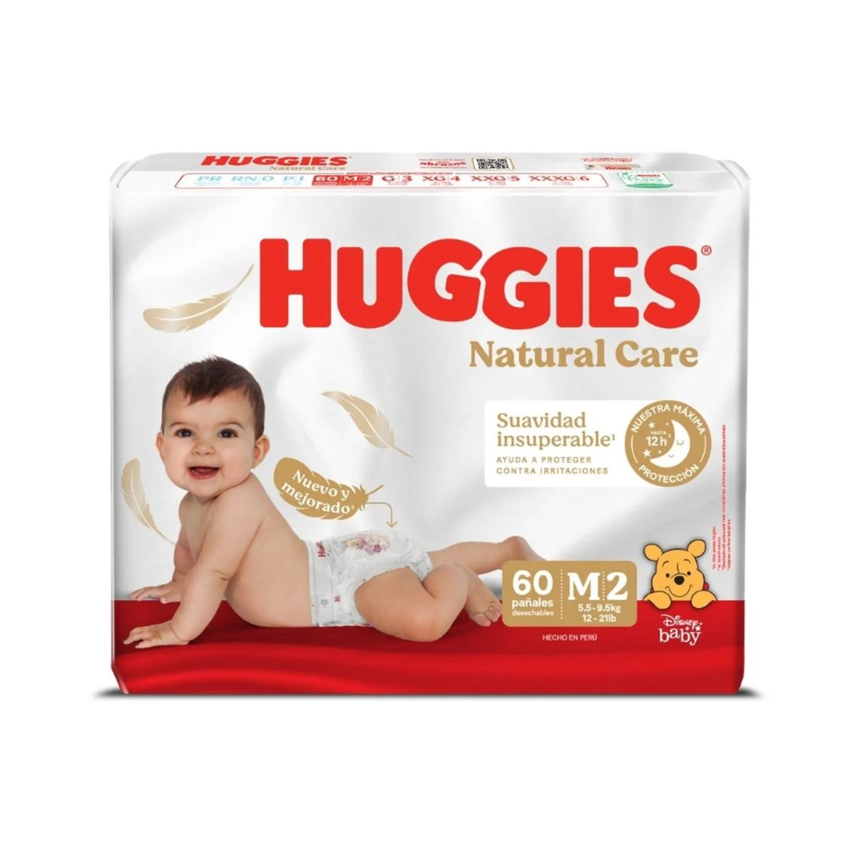 Pañales Natural Care Etapa 2/M Huggies Paquete x 60 Unds