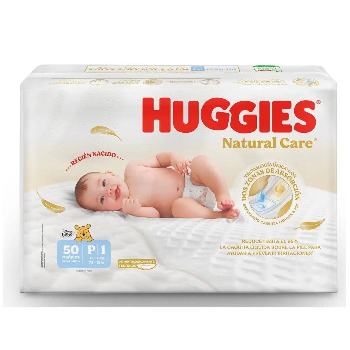 Pañales Natural Care Etapa 1/P Huggies Paquete x 50 Unds