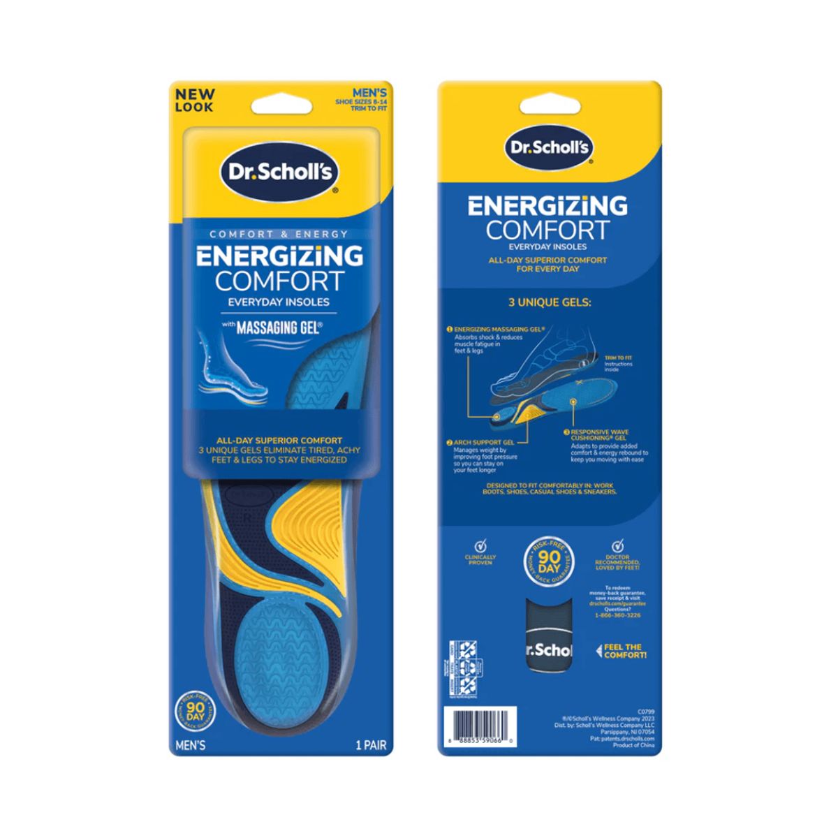 Plantillas Energizing Confort Hombre Dr. Scholls x 1 Par