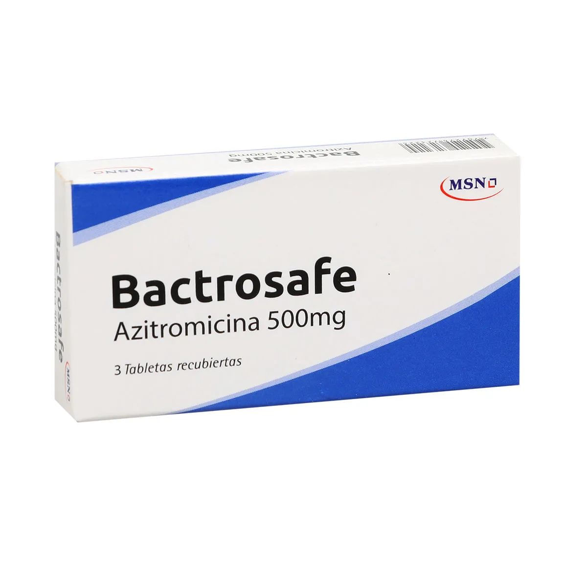 Bactrosafe Azitromicina 500 mg MSN  Caja x 3 Tabletas