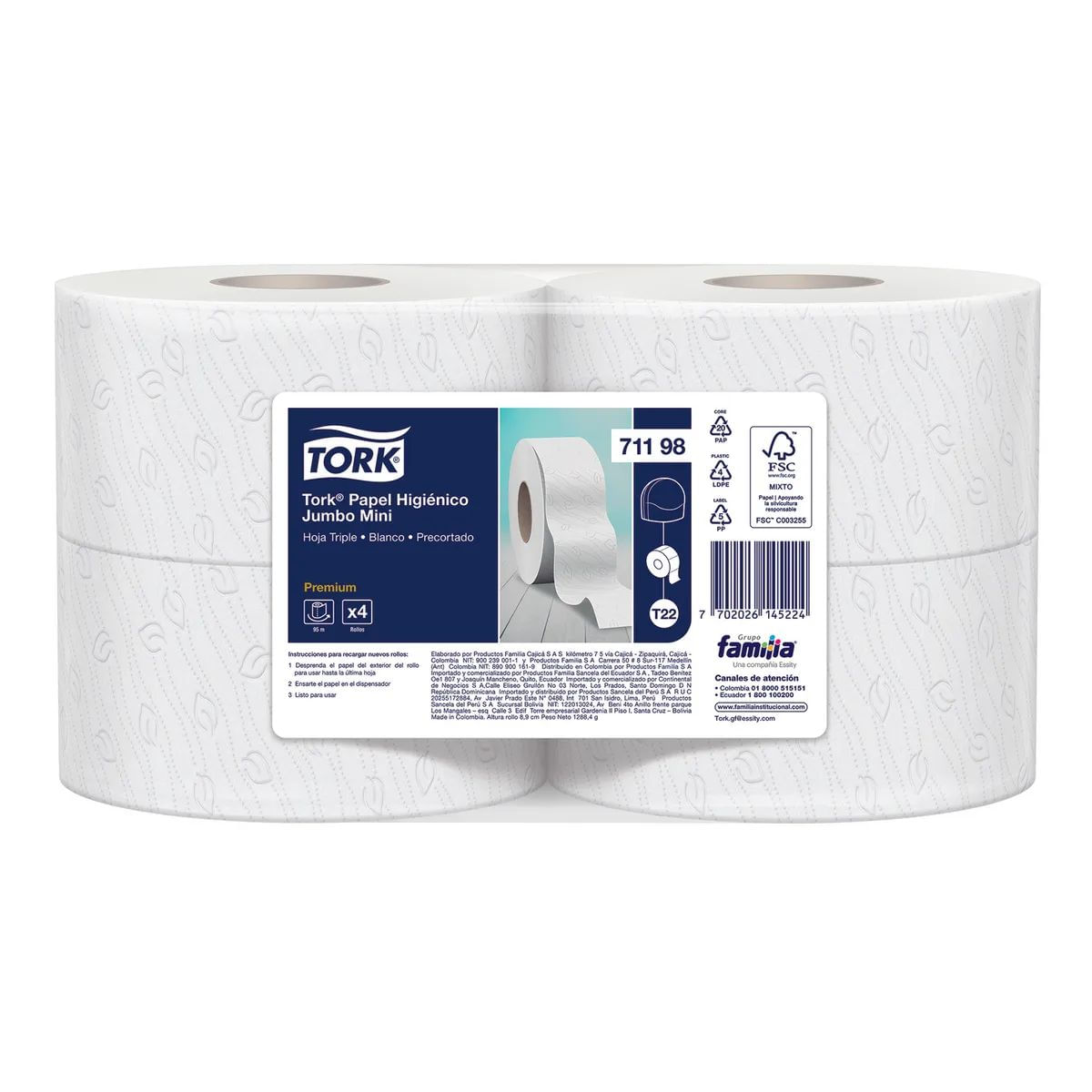 Papel Higiénico Familia Famimax Rollo X 95 M Paquete X 4 Uds.