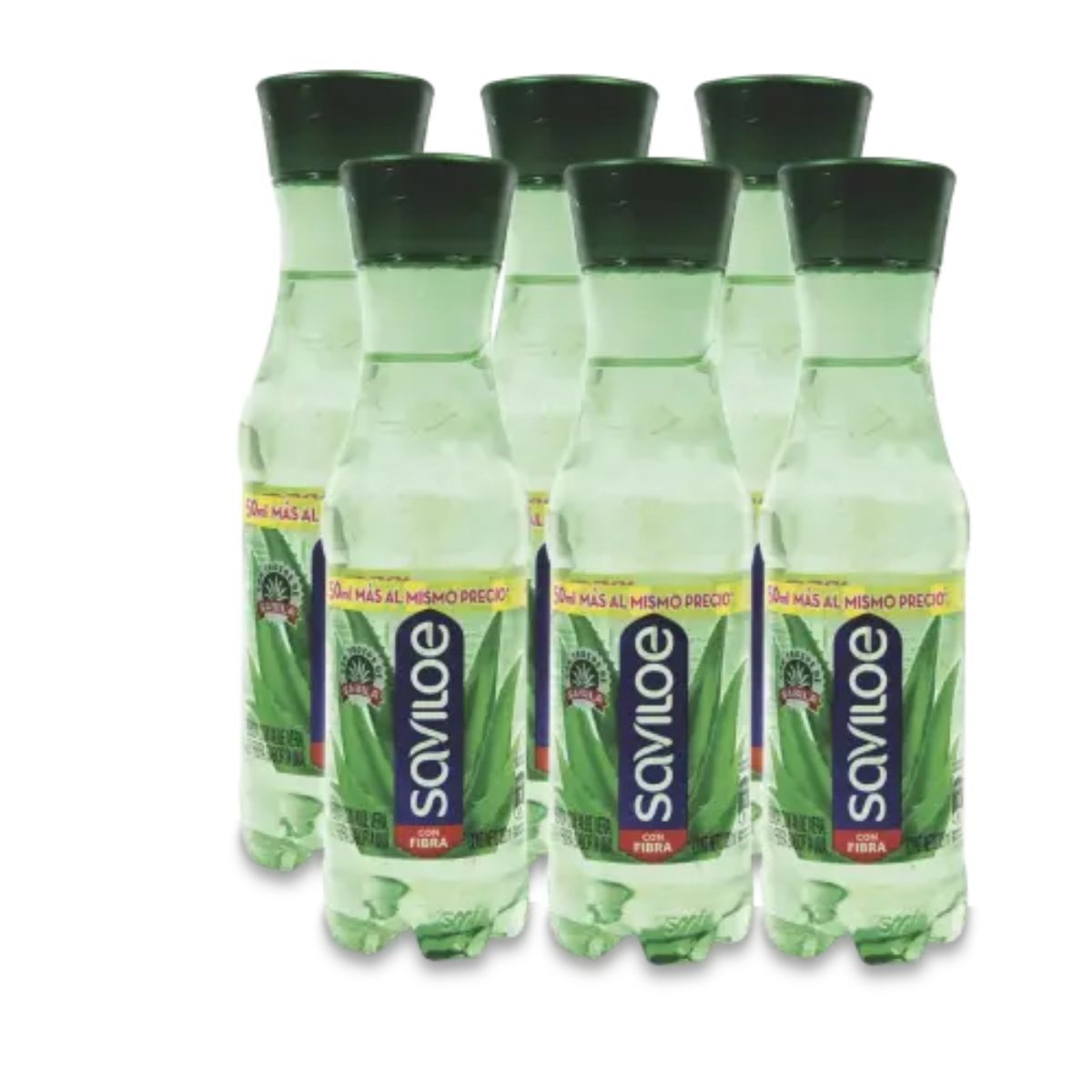 Bebida Saviloe con Fibra Botella x 320 mL Empaque x 6 Uds