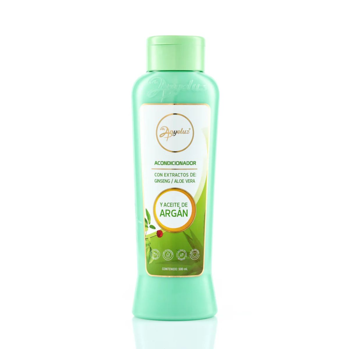 Acondicionador Con Aloe Vera Ginseng Y Aceite De Argan Anyeluz Frasco x 500 mL
